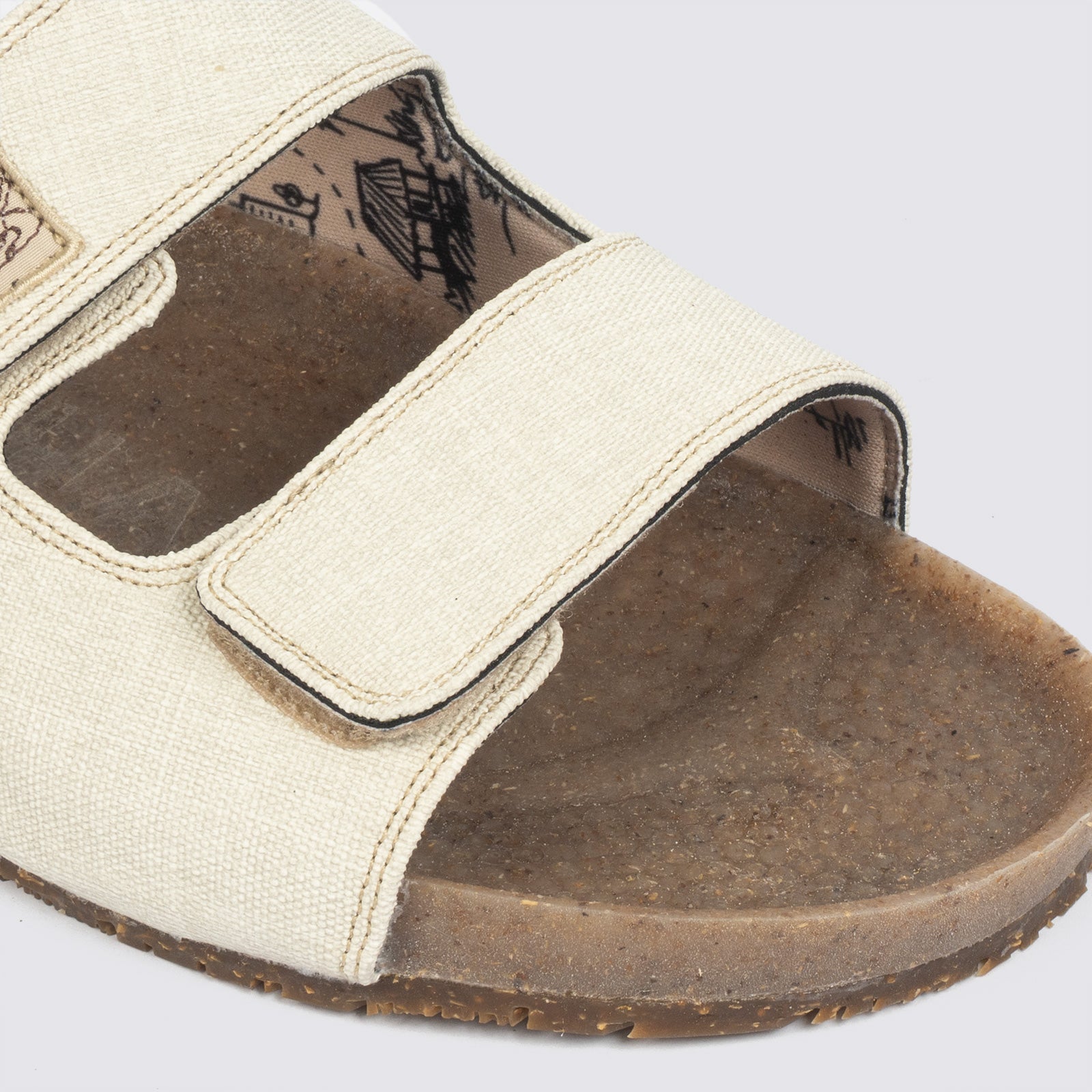 Sandalias dos correas "Bitacora" Blanca