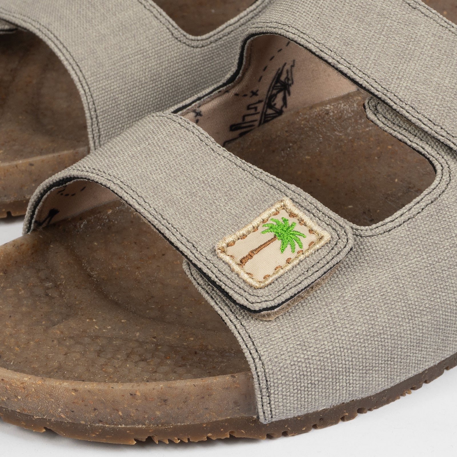 Sandalias dos correas "Bitacora" Gris