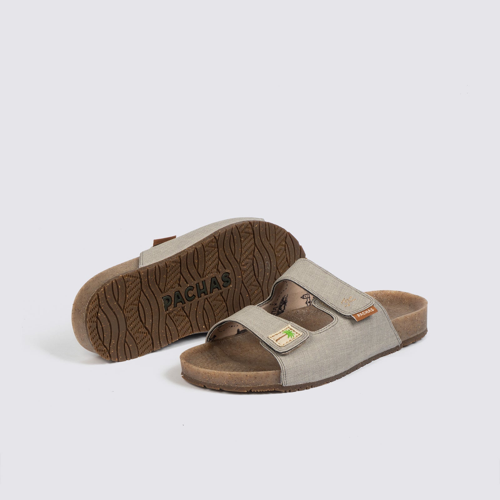 Sandalias dos correas "Bitacora" Gris