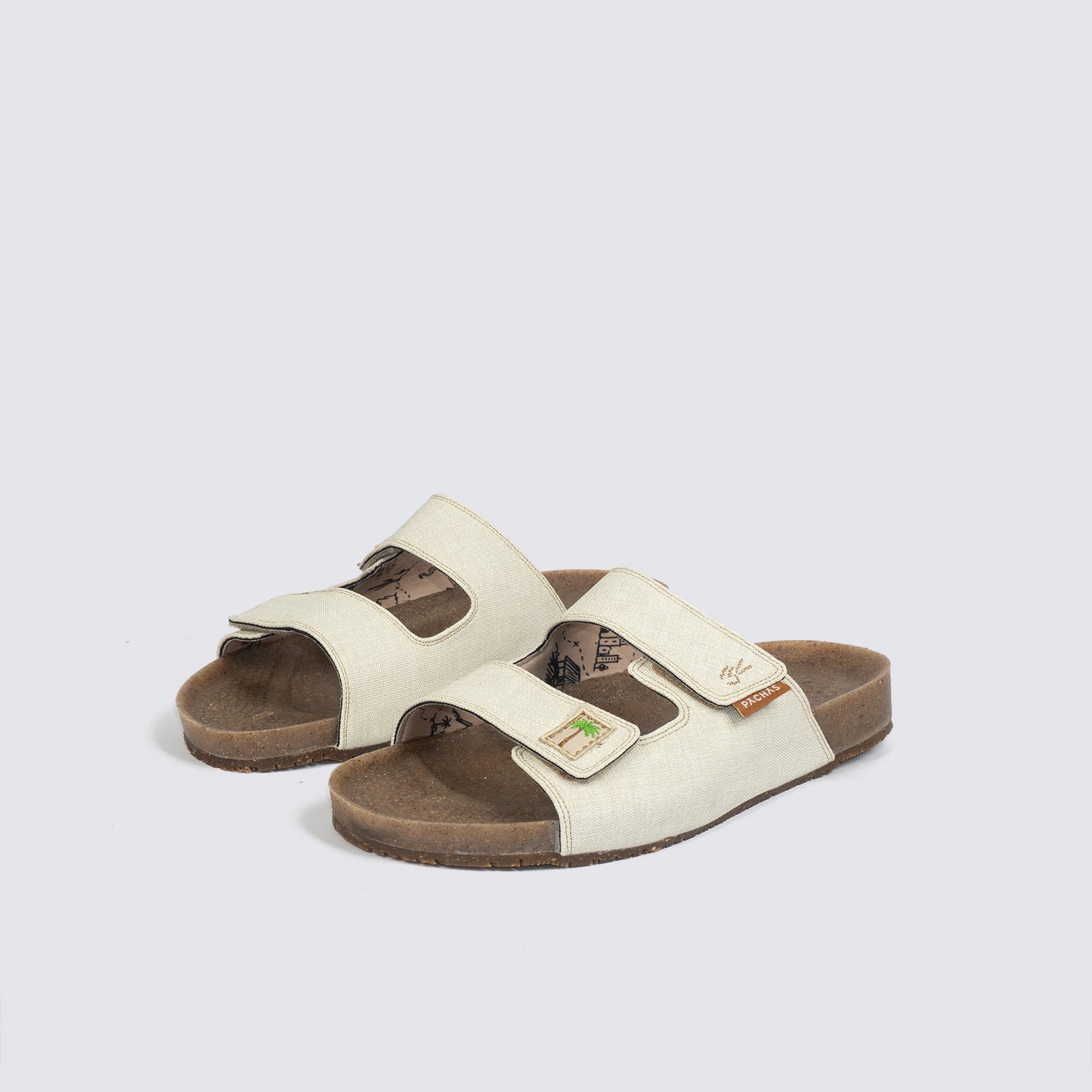 Sandalias dos correas "Bitacora" Blanca