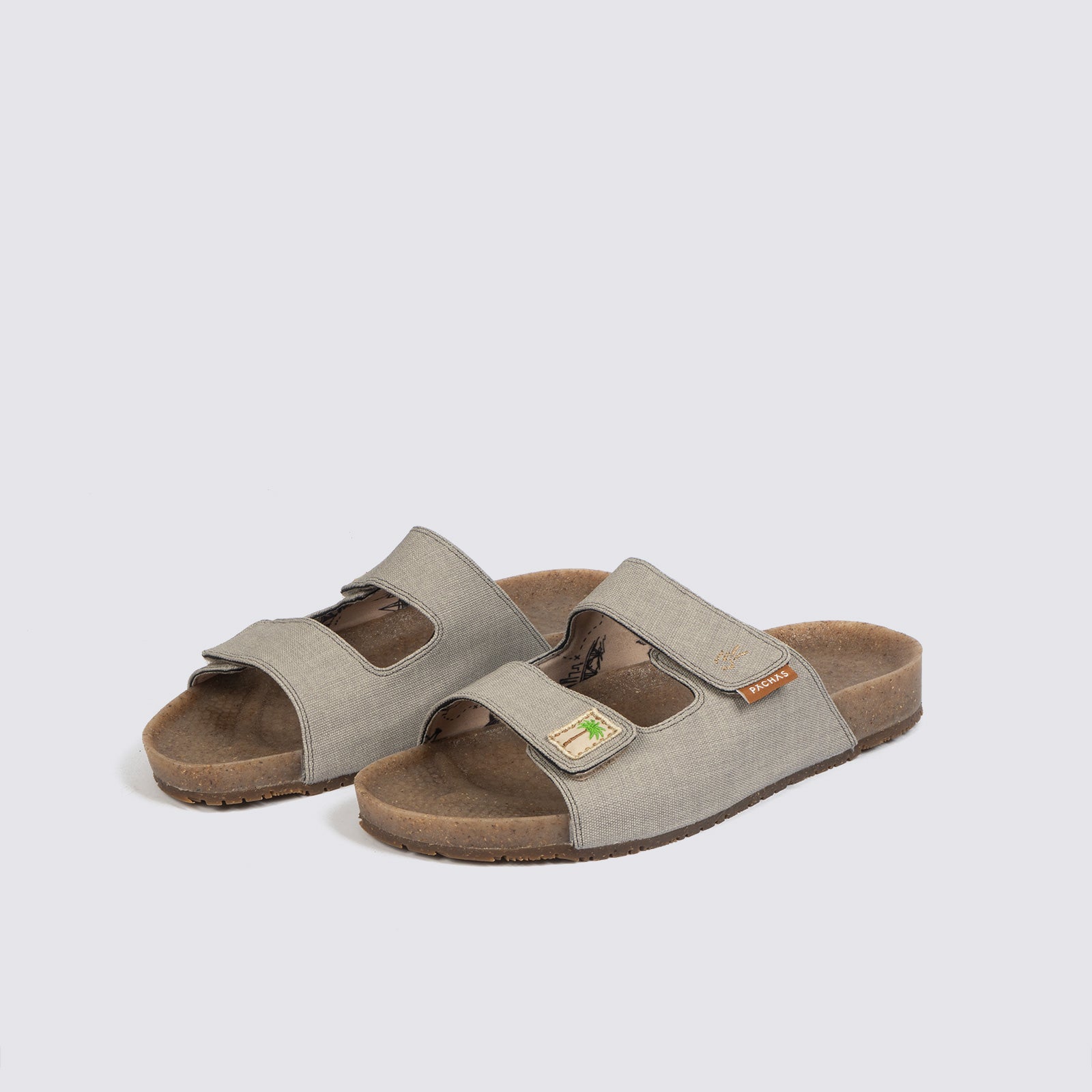 Sandalias dos correas "Bitacora" Gris