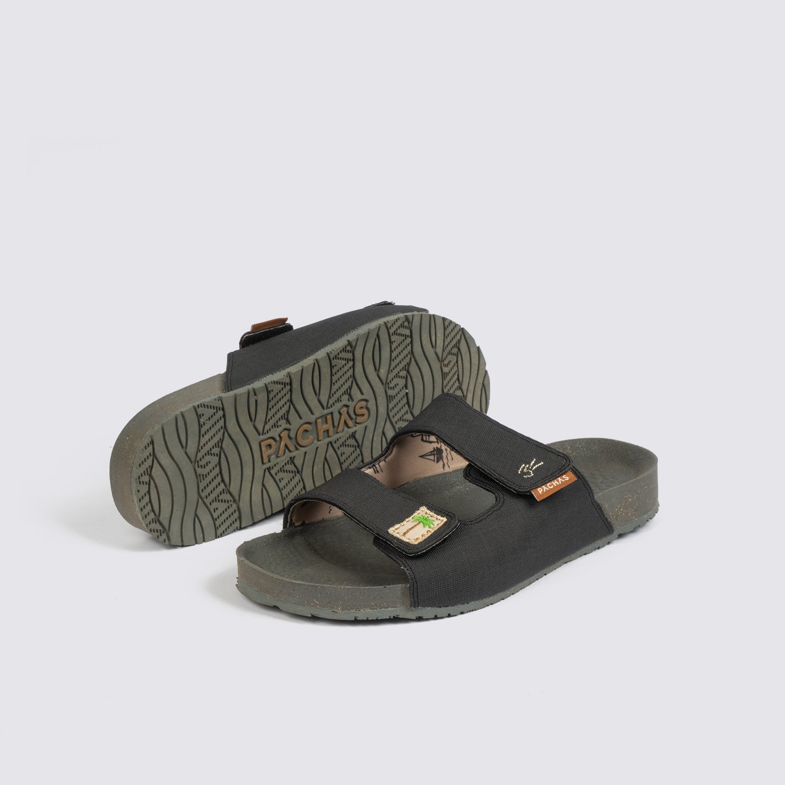 Sandalias dos correas "Bitacora" Azabache