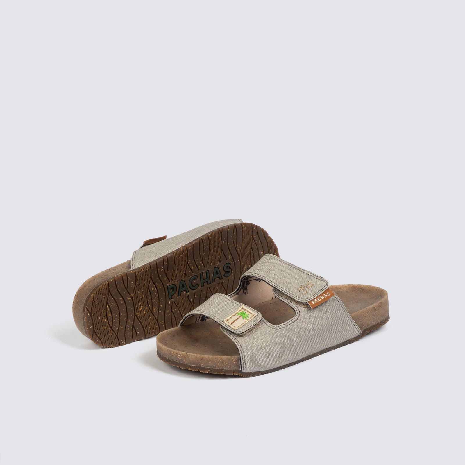 Sandalias dos correas "Bitacora" Gris