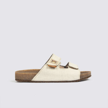 Sandalias dos correas "Bitacora" Blanca