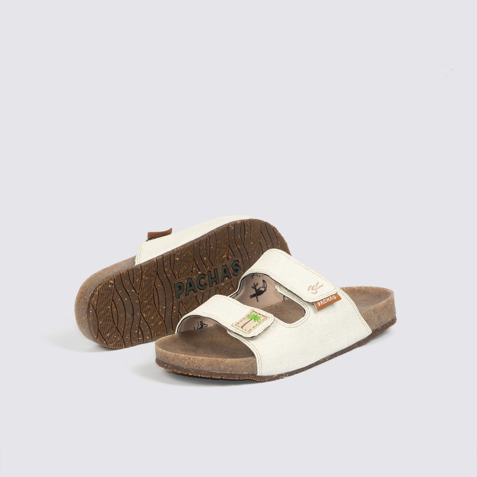 Sandalias dos correas "Bitacora" Blanca