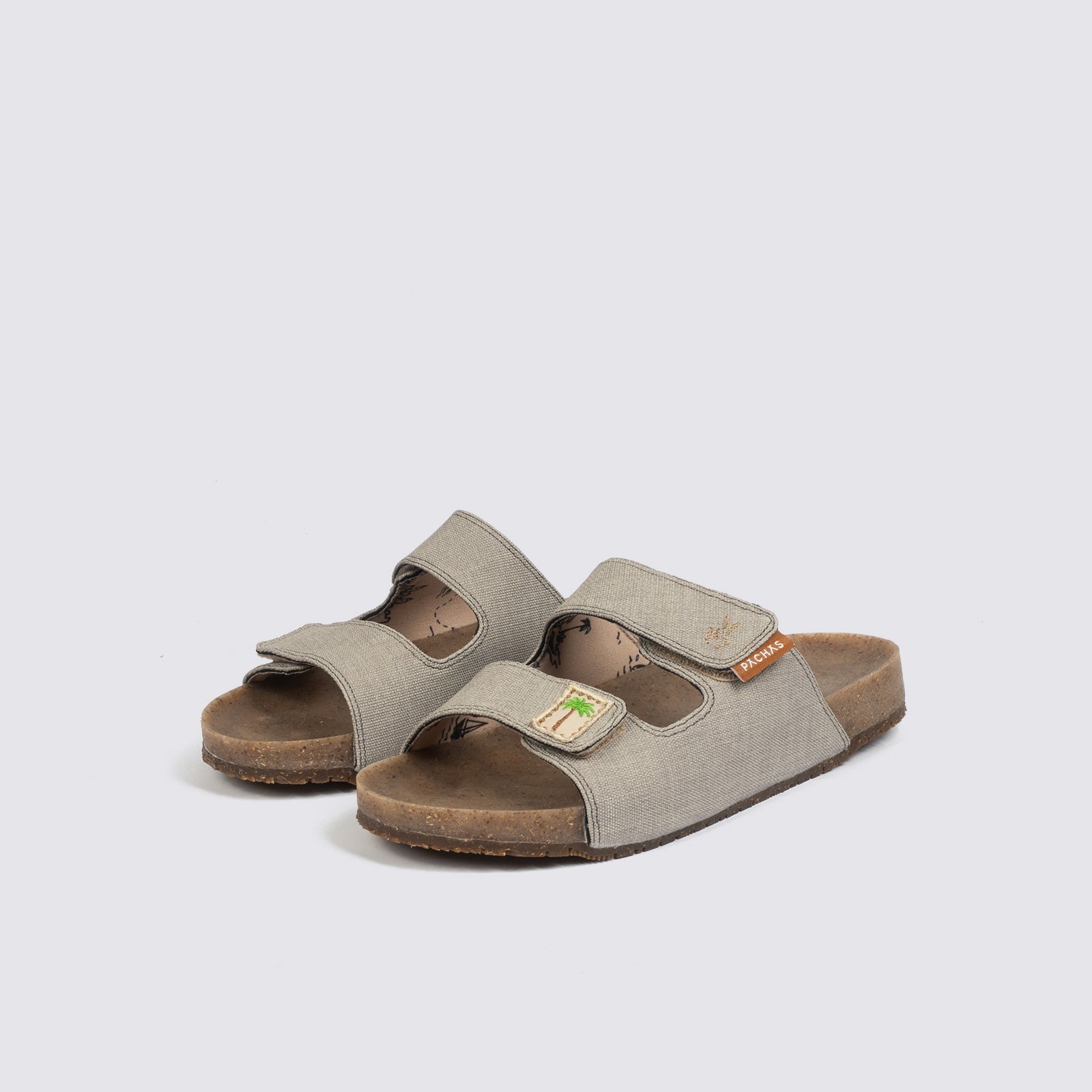 Sandalias dos correas "Bitacora" Gris