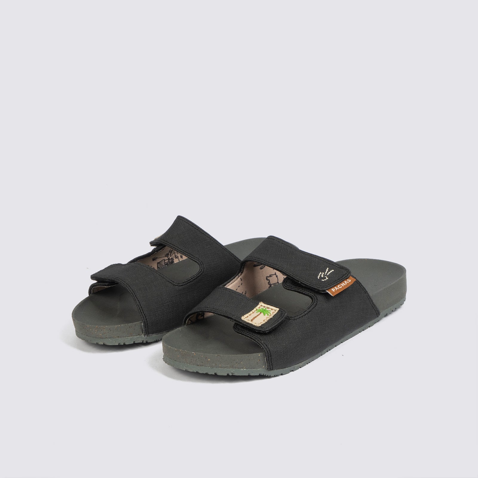 Sandalias dos correas "Bitacora" Azabache
