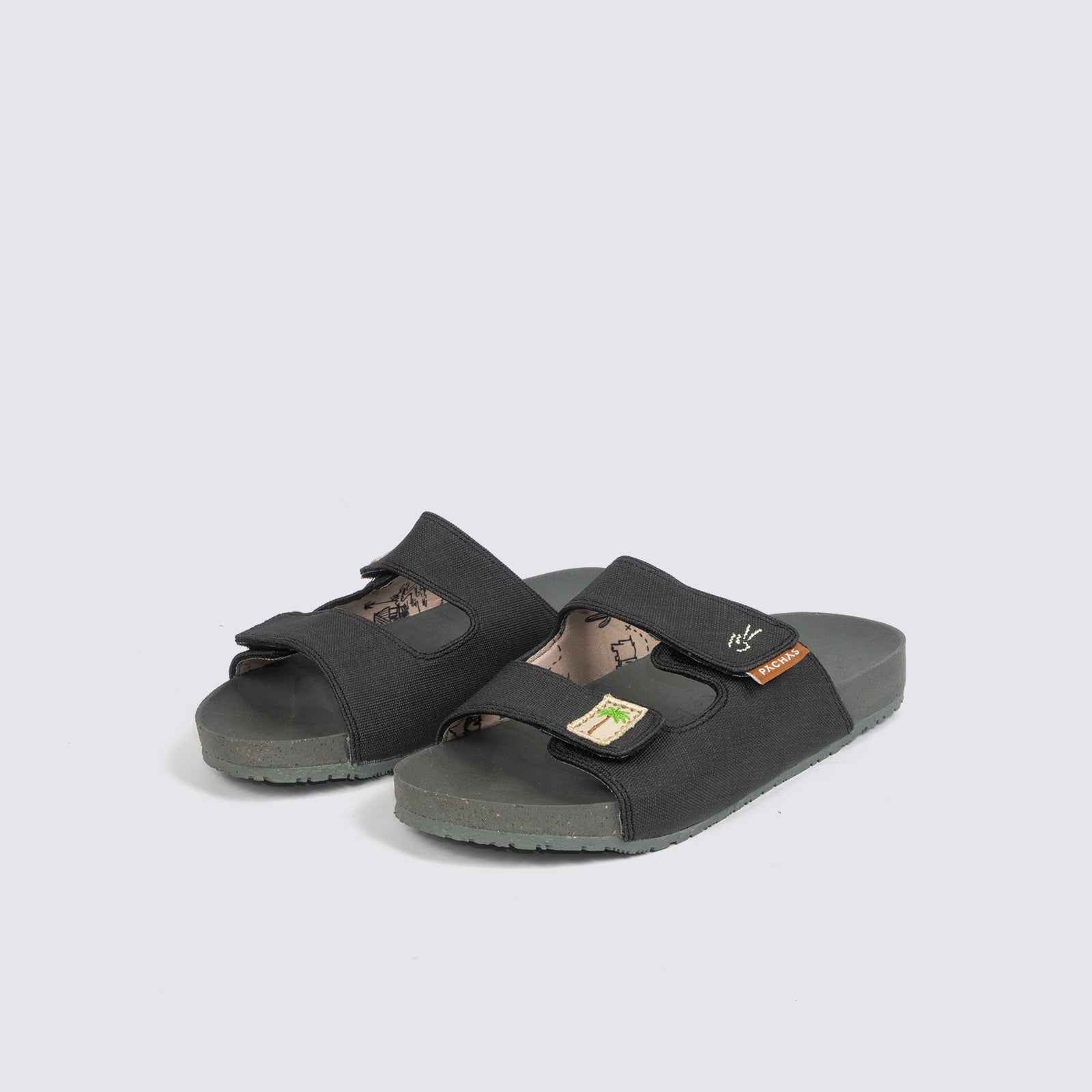 Sandalias dos correas "Bitacora" Azabache