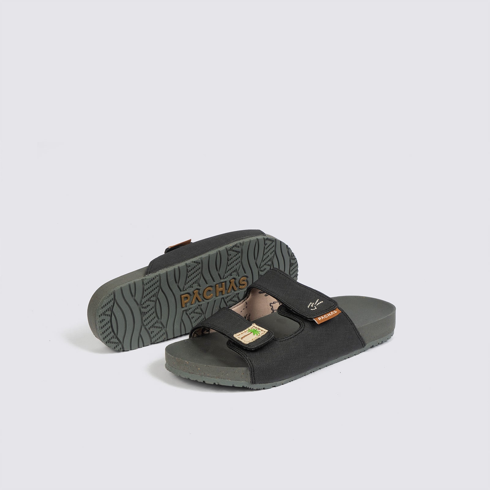 Sandalias dos correas "Bitacora" Azabache