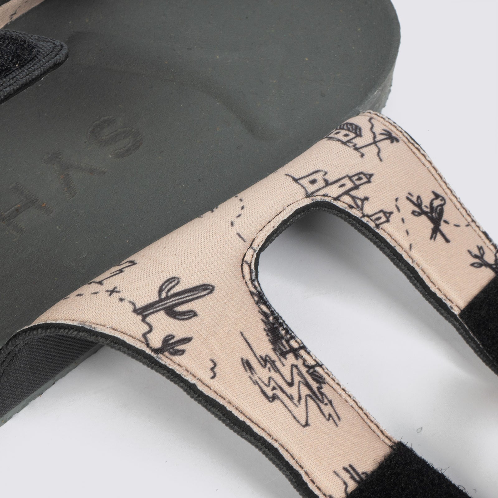 Sandalias dos correas "Bitacora" Azabache